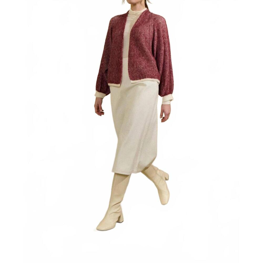 NEW SITA MURT batwing sleeve jacket in maroon